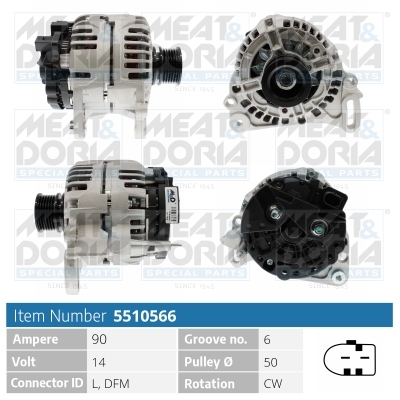 MEAT & DORIA Generator 5510566 for SEAT VW