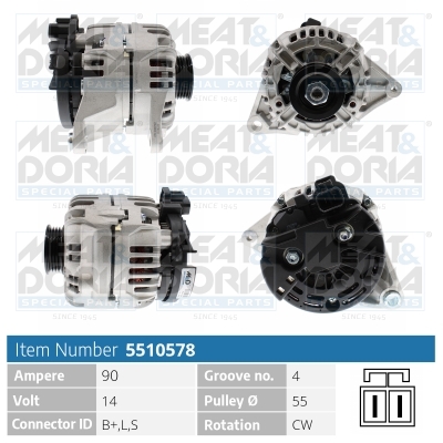 MEAT & DORIA Generator 5510578 for MITSUBISHI