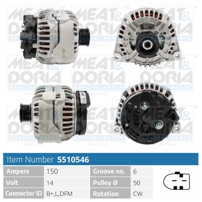 MEAT & DORIA Generator 5510546 for MERCEDES-BENZ