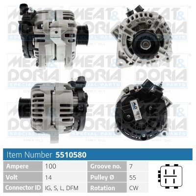 MEAT & DORIA Generator 5510580 for TOYOTA