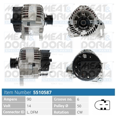MEAT & DORIA Generator 5510587 for VAG