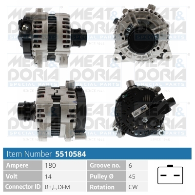 MEAT & DORIA Generator 5510584 for DAEWOO CITROËN/PEUGEOT