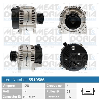 MEAT & DORIA Generator 5510586 for VAG