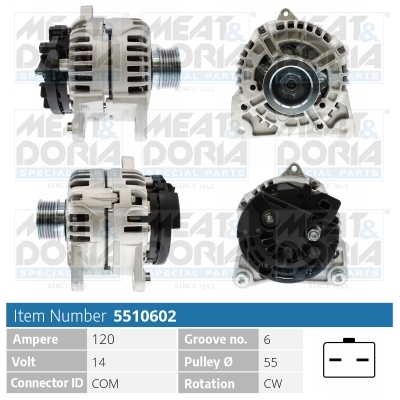 MEAT & DORIA Generator 5510602 for MERCEDES-BENZ RENAULT