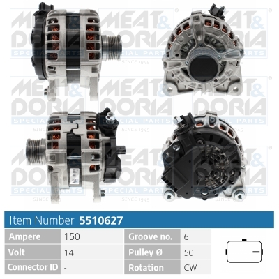 MEAT & DORIA Generator 5510627 for NISSAN