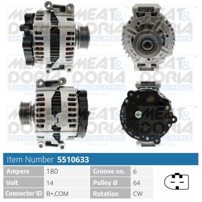 MEAT & DORIA Generator 5510633 for VAG