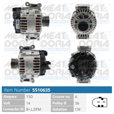 MEAT & DORIA Generator 5510635 for VAG