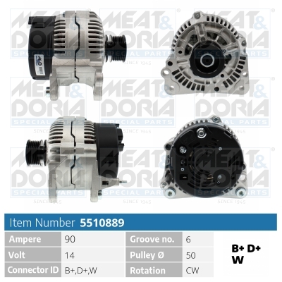 MEAT & DORIA Generator 5510889 for VW VAG