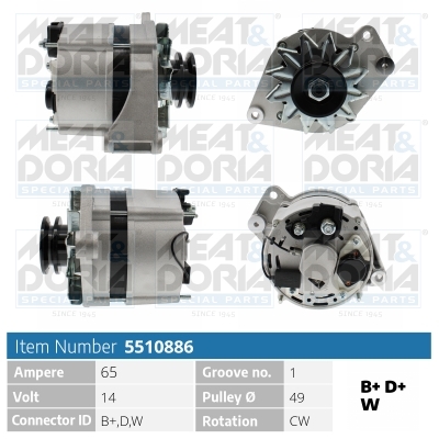 MEAT & DORIA Generator 5510886 for VAG