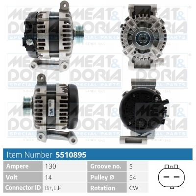MEAT & DORIA Generator 5510895 for OPEL