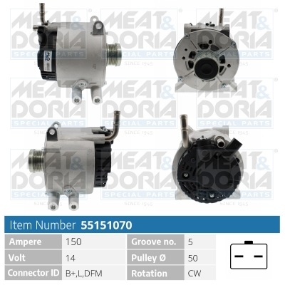 MEAT & DORIA Generator 55151070 for MERCEDES-BENZ