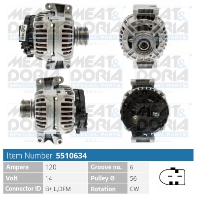 MEAT & DORIA Generator 5510634 for VAG