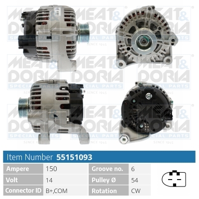 MEAT & DORIA Generator 55151093 for BMW