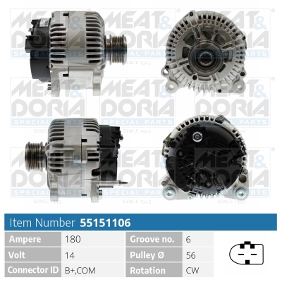 MEAT & DORIA Generator 55151106 for VAG