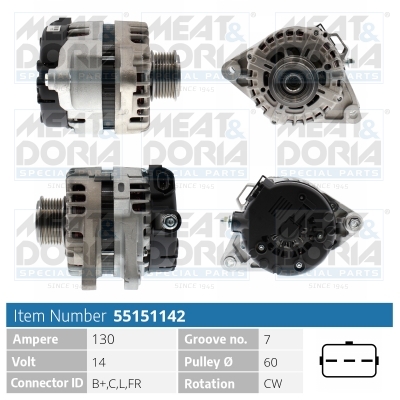 MEAT & DORIA Generator 55151142 for KIA