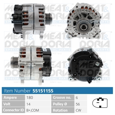 MEAT & DORIA Generator 55151155 for VW