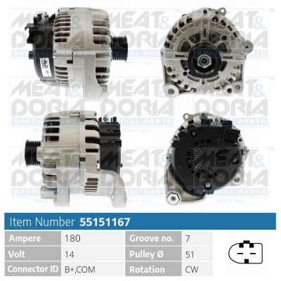 MEAT & DORIA Generator 55151167 for BMW