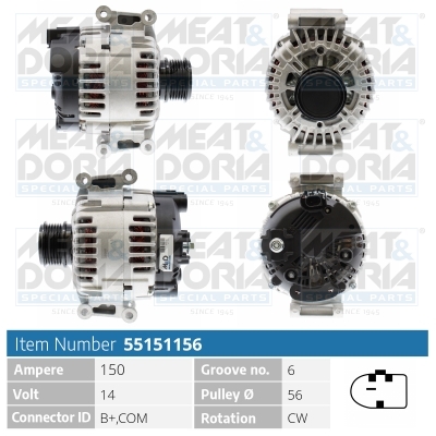 MEAT & DORIA Generator 55151156 for VAG