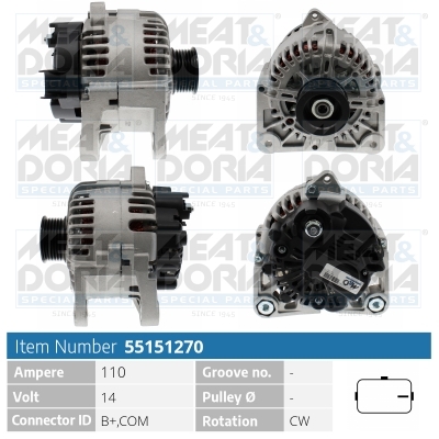 MEAT & DORIA Generator 55151270 for RENAULT