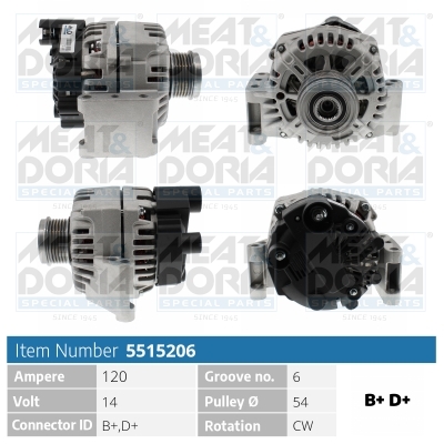 MEAT & DORIA Generator 5515206 for LANCIA