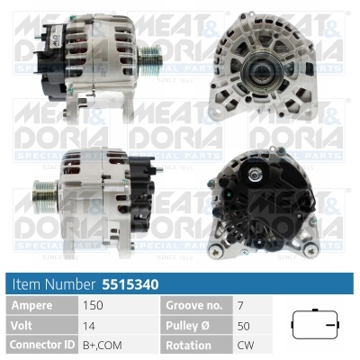 MEAT & DORIA Generator 5515340 for DACIA