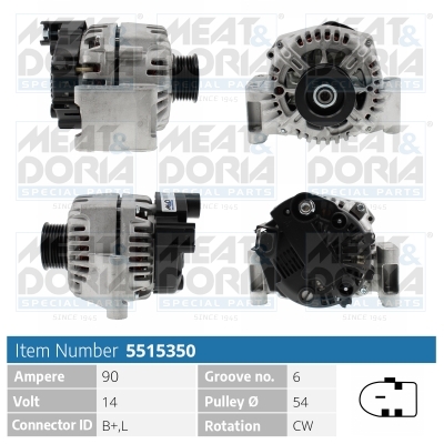 MEAT & DORIA Generator 5515350 for LANCIA