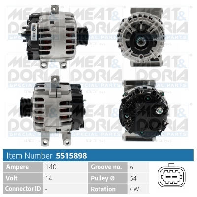 MEAT & DORIA Generator 5515898 for OPEL