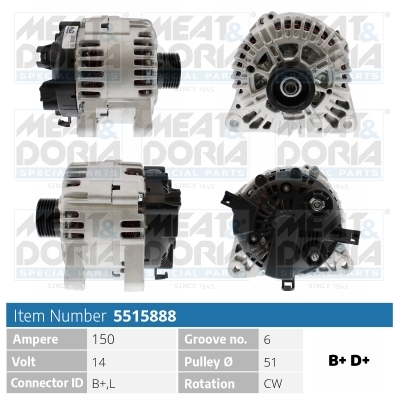 MEAT & DORIA Generator 5515888 for LANCIA CITROËN/PEUGEOT RENAULT