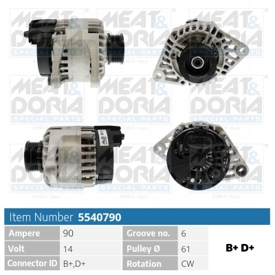 MEAT & DORIA Generator 5540790 for LANCIA