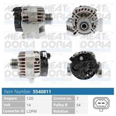 MEAT & DORIA Generator 5540811 for OPEL