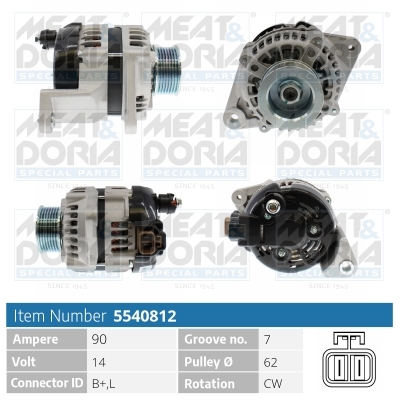 MEAT & DORIA Generator 5540812 for ISUZU