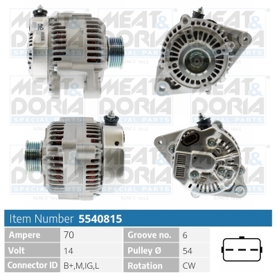 MEAT & DORIA Generator 5540815 for TOYOTA PEUGEOT