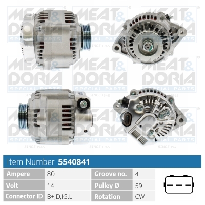 MEAT & DORIA Generator 5540841 for SUZUKI