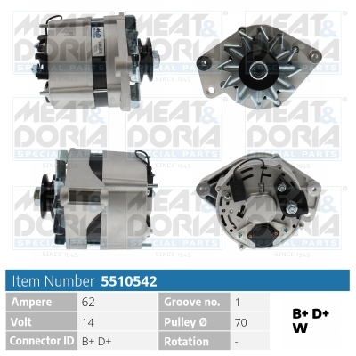 MEAT & DORIA Generator 5510542 for VAG TOYOTA