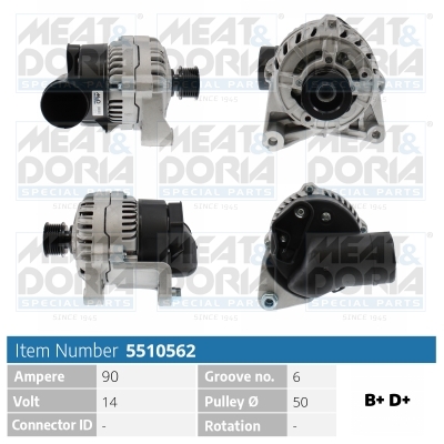 MEAT & DORIA Generator 5510562 for BMW