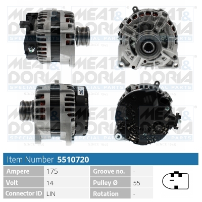 MEAT & DORIA Generator 5510720 for MERCEDES-BENZ