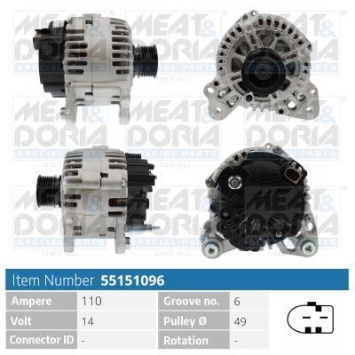MEAT & DORIA Generator 55151096 for VAG