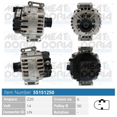 MEAT & DORIA Generator 55151250 for MERCEDES-BENZ