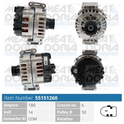 MEAT & DORIA Generator 55151260 for MERCEDES-BENZ