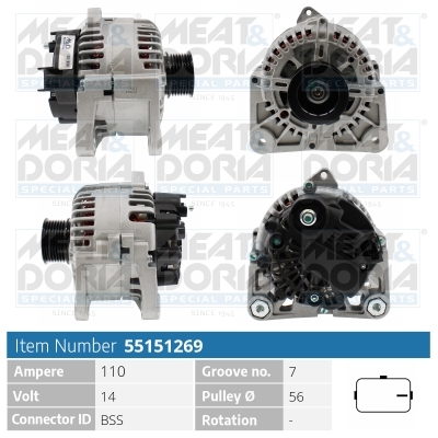 MEAT & DORIA Generator 55151269 for RENAULT