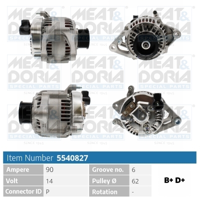 MEAT & DORIA Generator 5540827 for CHRYSLER