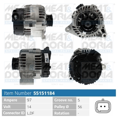 MEAT & DORIA Generator 55151184 for CITROËN/PEUGEOT CITROËN