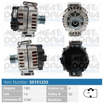 MEAT & DORIA Generator 55151233 for MERCEDES-BENZ