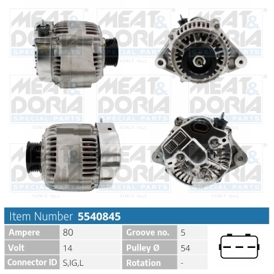 MEAT & DORIA Generator 5540845 for TOYOTA CITROËN/PEUGEOT