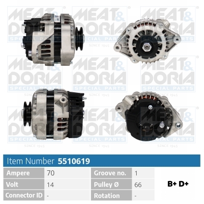 MEAT & DORIA Generator 5510619 for OPEL