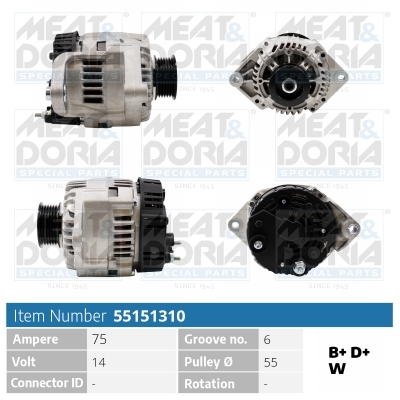 MEAT & DORIA Generator 55151310 for VOLVO