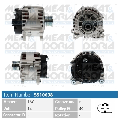 MEAT & DORIA Generator 5510638 for VAG