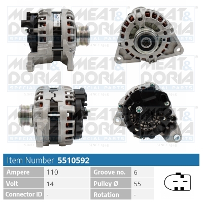 MEAT & DORIA Generator 5510592 for IVECO