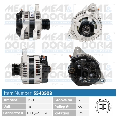MEAT & DORIA Generator 5540503 for KIA