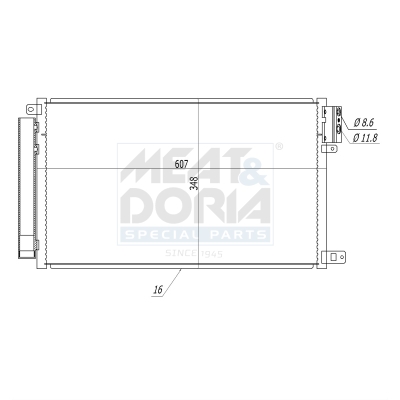 MEAT & DORIA Kondensor, klimaanlæg 991255 for LANCIA